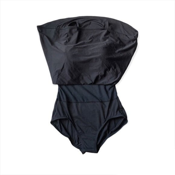 Coco Reef Black Tankini One Piece Swimsuit Swimdress 32D - Picture 6 of 13